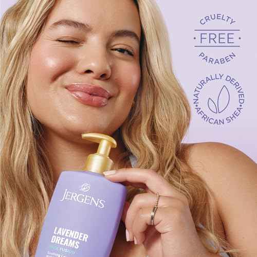 Jergens Shea Fusion Lavender Dreams Body Lotion, Scented Lotion, Moisturizer with Shea Butter and Vitamin E, 14 Fl Oz