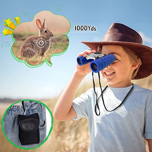 Binoculars for Kids,Dazftiey 8x21 High Resolution Shockproof Lightweight Binoculars Compact Kids Binoculars for 3-12 Years Boys and Girls Binoculars for Bird Watching Camping Hiking (Blue)