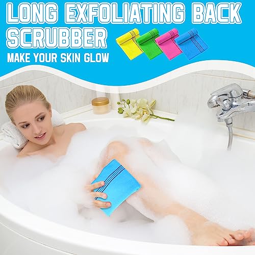 Tatuo 4-Pack Korean Exfoliating Washcloths 35x13 inch Back Scrubber