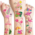 96 Pc Flamingo Temporary Tattoos for Kids - Waterproof
