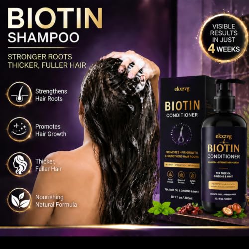 Biotin Conditioner for Hair Growth & Thickness, 10.1 fl oz