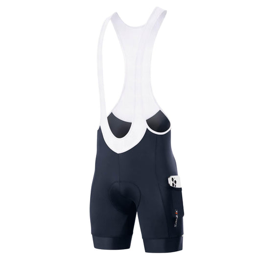 Santic Men's Cycling Bibs Shorts Cycle Wear Tights 4D Padded Road Bike Bicycle Shorts with Pocket Blue