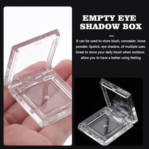 DOITOOL 4Pcs Empty Eyeshadow Pans Square Refillable Makeup Palettes