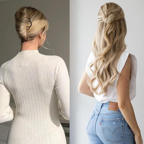 9-Piece Metal Hair Combs Set - French Twist & Updo Styling Pins