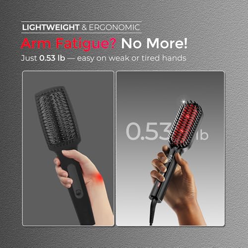 TYMO Hair Straightener Brush - Ionic Compact & Lightweight