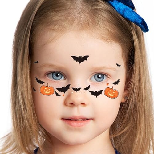Halloween Temporary Tattoos for Kids - 6 Sheets