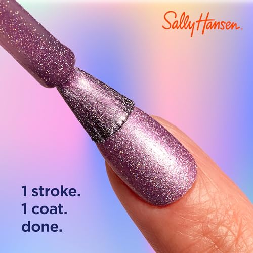 Sally Hansen Insta-Dri® Holo-Glow, Euphoric, Quick Dry, Long Lasting, Streak-Free Shine, Silver Nail Polish