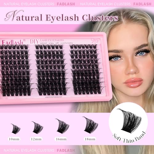 120D Fluffy Eyelash Clusters D Curl DIY Lashes 10-18mm