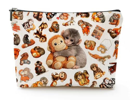 Punch Monkey Makeup Bag for Women, Travel Cosmetic Pouch