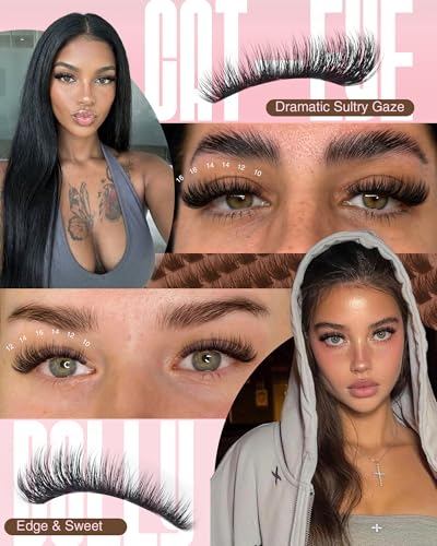 Wispy Lash Clusters 10-16mm CD Curl Fluffy Eyelash Extensions