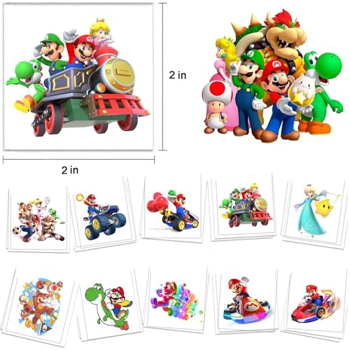 60 Pcs Cartoon Temporary Tattoos for Kids - Waterproof Party Favors
