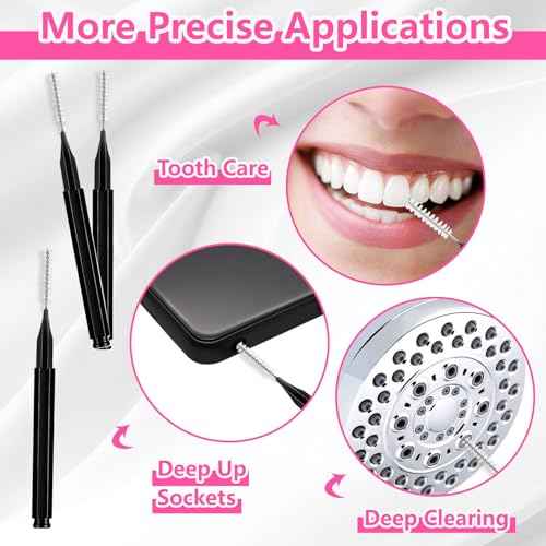 Micro Eyebrow Brush Set with Cap 50Pcs Eyelash Spoolies Comb Brow Lamination Brush Mini Spoolie For Eyelash Extensions Lash Lift Tools