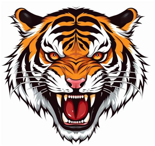 Tiger Temporary Tattoos for Men & Women - 6 Sheet Pack