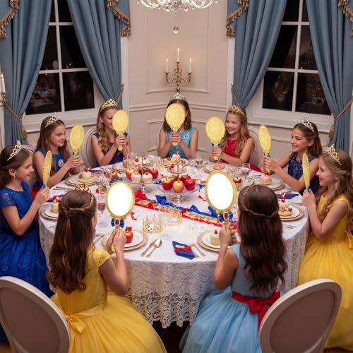 Gold Bow Hand Mirror Party Favors Set of 12