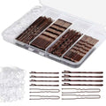300 Pcs Hair Pins & Elastic Bands Hair Styling Kit with Storage Box