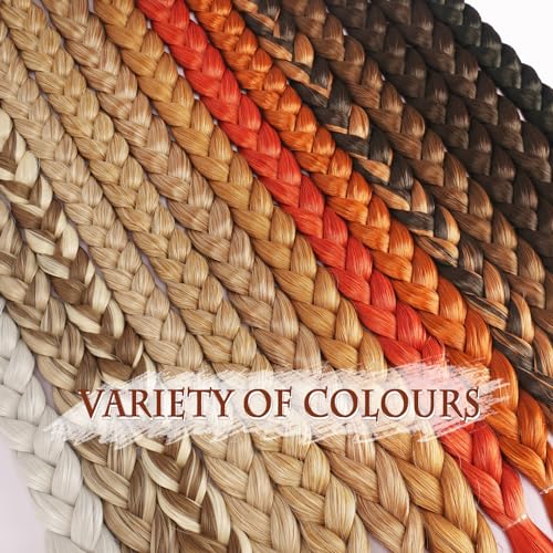 26 Inch Braided Ponytail Extension - Ash Blonde Synthetic Hair