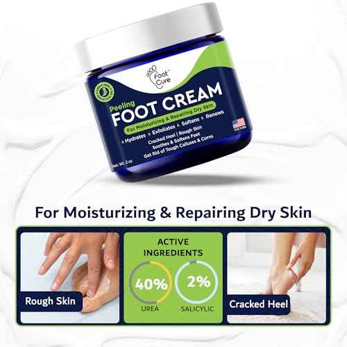 FOOT CURE Tea Tree Oil Foot Cream - Moisturizing Athletes Foot Care For Dry Cracked Feet Cream - Heel & Callus Removal, Toenail Treatment, Ringworm Itchiness Relief - Foot Cream, 2 ounce (Pack of 1)
