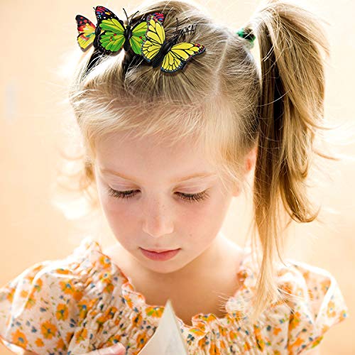 Boao 36 Pieces Butterfly Hair Clips Baby Girl Toddler Halloween Butterfly Clips Colorful Butterfly Barrettes 3D Wedding Hair Clips for Bridal Women Party Favors(Blue, Pink, Purple, Yellow, Green, Red)