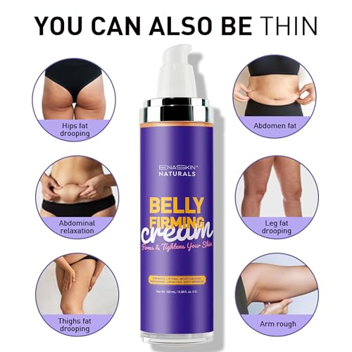 Enaskin Naturals Belly Firming Cream for Tightening and Cellulite Flat Skin Firming Cream for Stomach & Thighs & Butt - Moisturizing Lifting Body Lotion for Women - 80ML