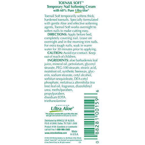Toenail Softener Cream with Aloe Vera & Tea Tree Oil