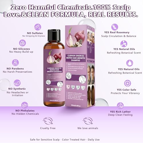 Onion Biotin Shampoo for Hair Growth & Volume