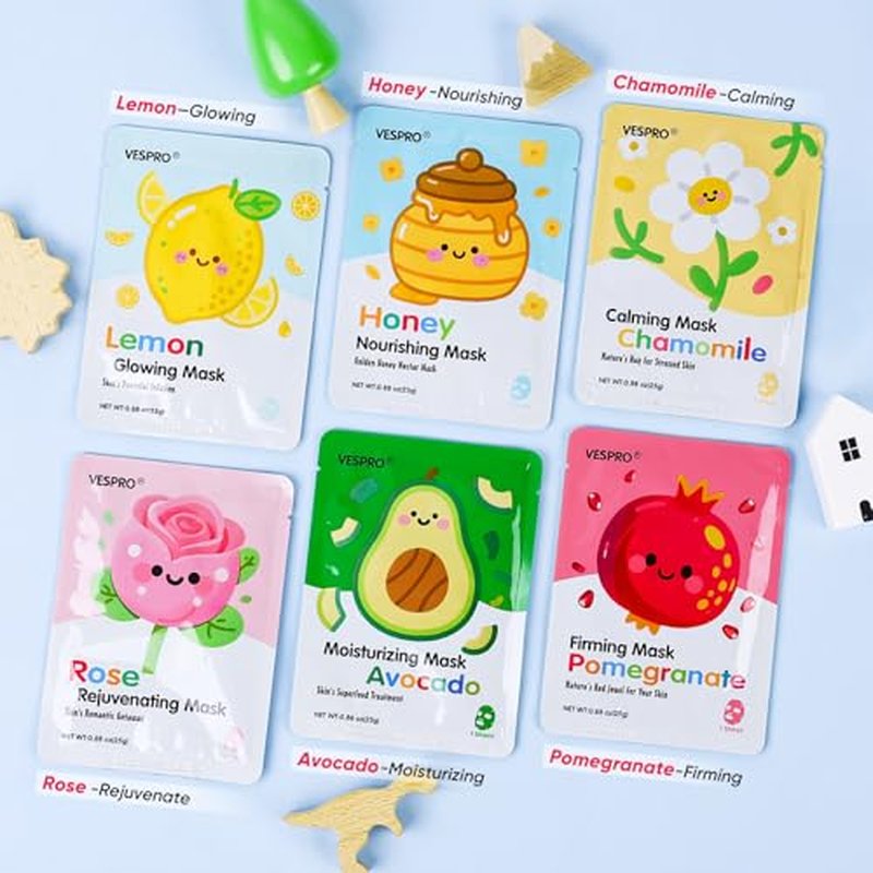 84 Pack Bulk Sheet Face Masks Skin Care, Hydrating and Moisturizing Collagen Facial Masks for All Skin Tybe, Spa Party for Women, Birtyday Gifts, Skincare Gifts Kit for Teen Girls (12 Types x 7 Pcs)