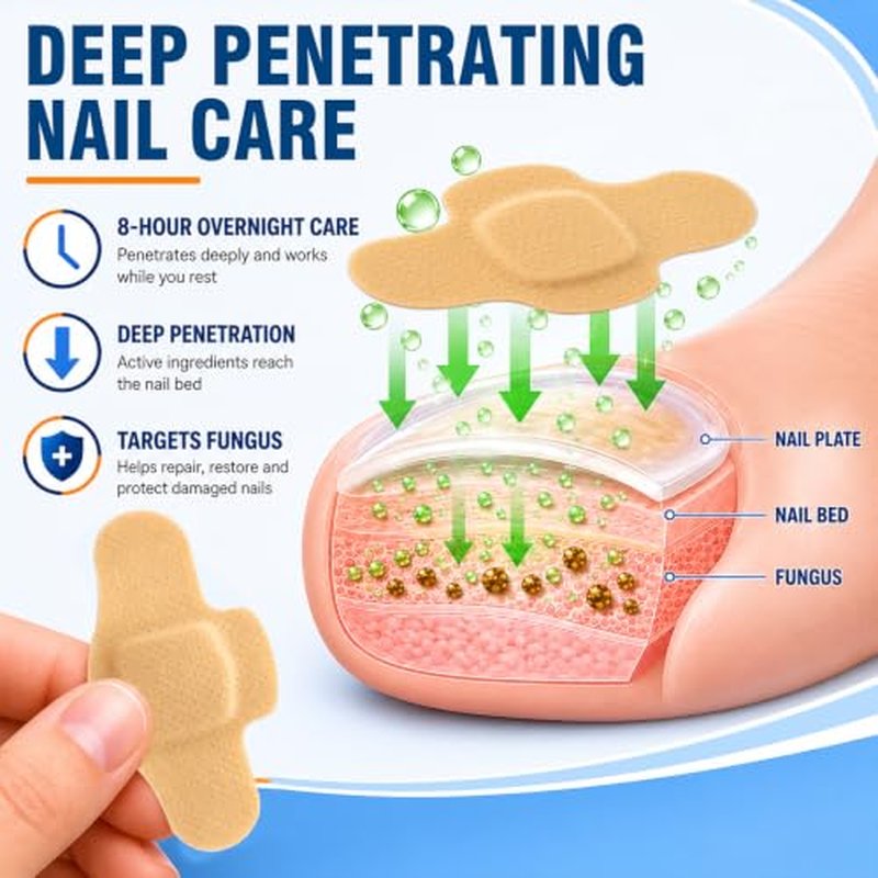 Overnight Nail Care Patches - 21 Count Toenail Treatment