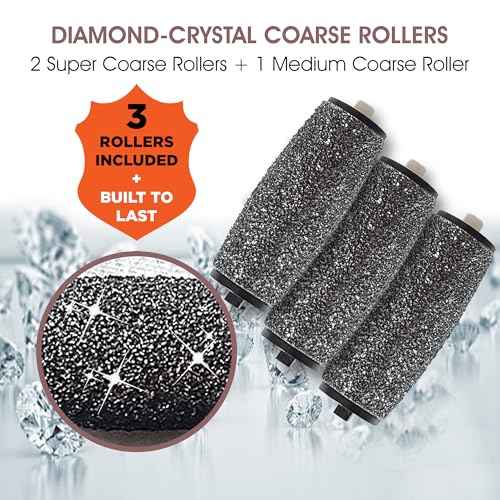 Powerful Electric Foot Callus Remover for Men - Rechargeable Pedicure Foot Grinder Files Away Dead, Hard Skin and Calluses on Heels for Smooth Soft Feet (Silver Grey)