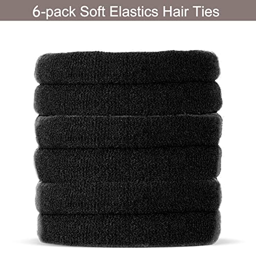 Hair Bun Maker Kit with 4 Donuts, Elastic Ties & Bobby Pins