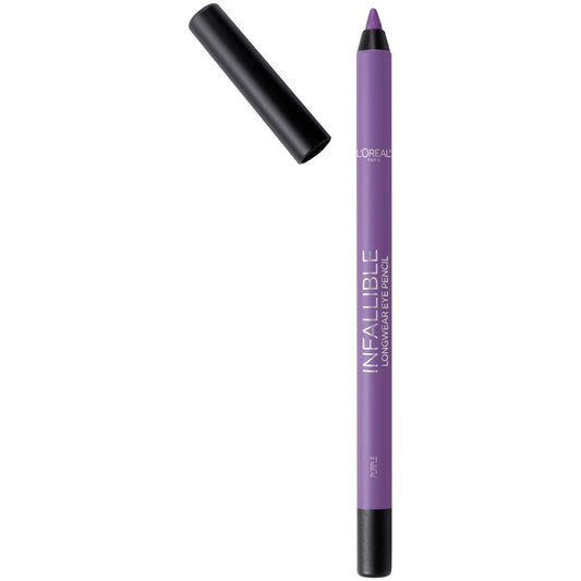 L'Oreal Paris Makeup Infallible Pro-Last Pencil Eyeliner, Waterproof and Smudge-Resistant, Glides on Easily to Create any Look, Purple, 0.042 oz.