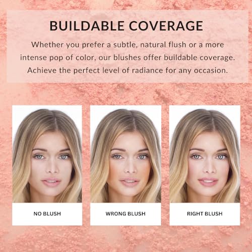 Color Pro Blush by Color Me Beautiful, Pressed Powder Blush with Buildable Coverage, Complexion Enhancing Makeup