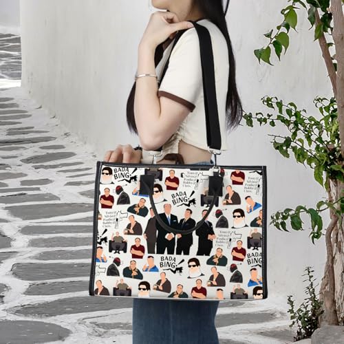 BWWKTOP Tony Cosmetic Makeup Bag Carmela Fans Inspired Gifts Tony & Silvio & Paulie & Bobby & Chris Merch (BAND BG)