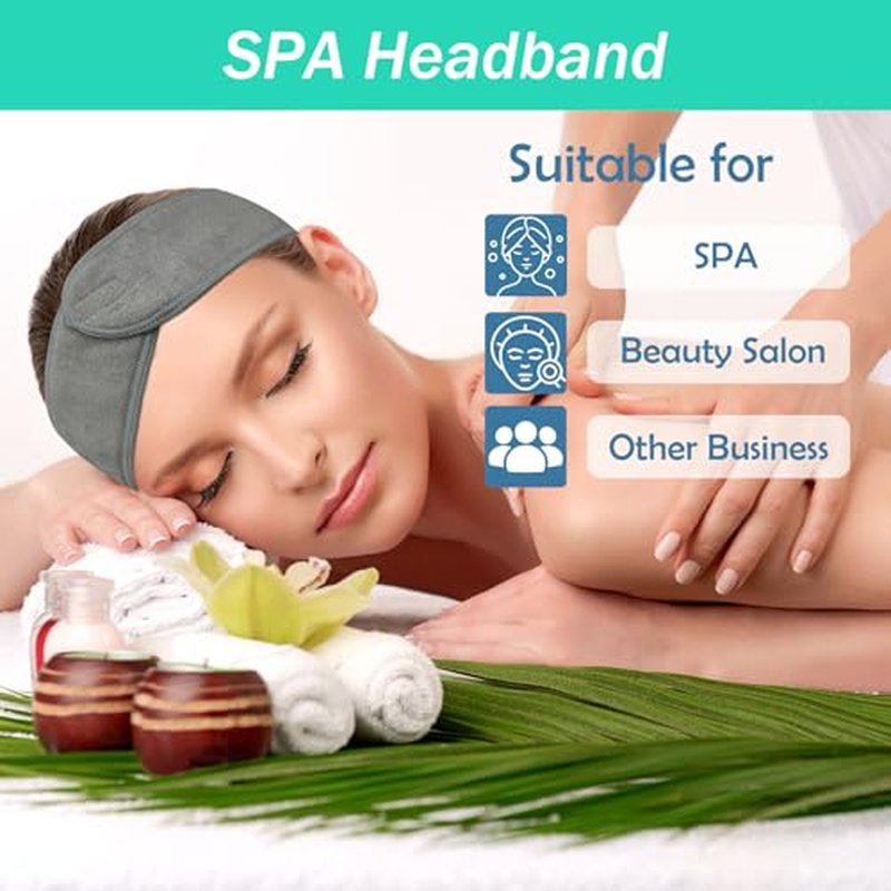 3-Pack Spa Headband for Washing Face & Makeup