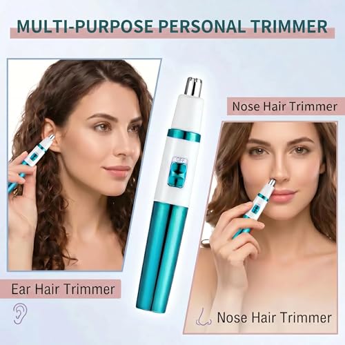 Dual-Edge Nose and Ear Hair Trimmer - Waterproof & Painless