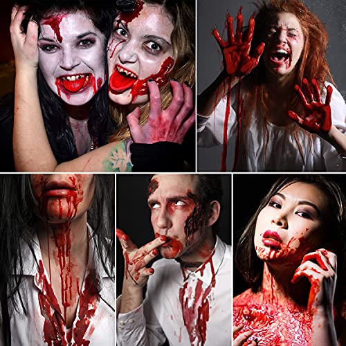 DE'LANCI Edible Fake Blood Gel, Realistic Sfx Fake Blood Kit, Washable for Clothes & Skin - 60g (2.12 Oz)