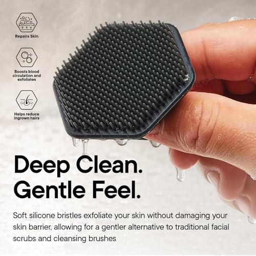 Silicone Face Scrubber Brush - Charcoal Facial Cleanser