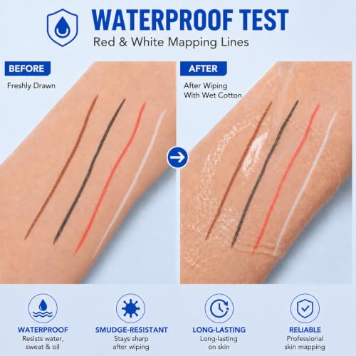 Microblading Eyebrow Pencil Set 4Pc - Waterproof Brow Mapping