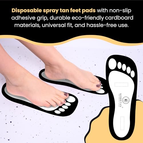 120Pairs Spray Tan Feet Pads Disposable & Economic for Spray tanning,Use in Tanning booth,Sunless Tanning at Home or Beauty Salon-Non Slip-Comfortable-Hygienic-Ultra Bronzing (Black)