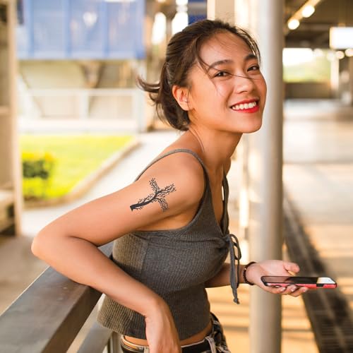 Modern Cross Temporary Tattoos / 3 Styles/Pack of 9 / Skin Safe/Removable