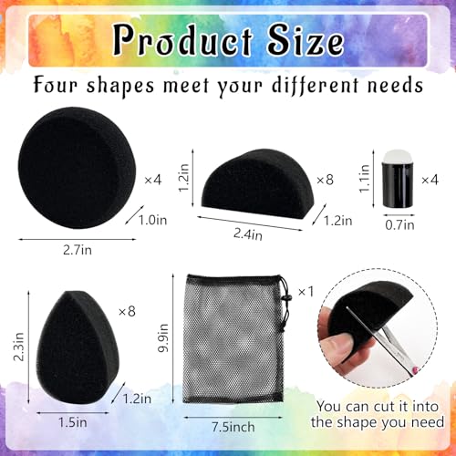Morofme Face Paint Sponges Kit - Teardrop Shaped Artist Sponges