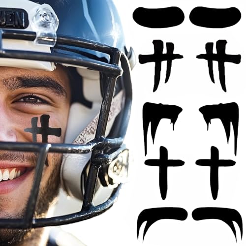 60 Pairs Eye Black Temporary Tattoos for Sports – Sweat-Proof