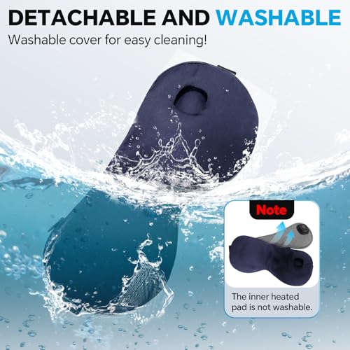 Cordless Heated Eye Mask, 3 Heat Settings, Graphene Technology
