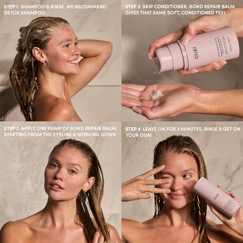 OUAI Bond Repair Balm - In-Shower Hair Mask, 1.7oz Travel Size
