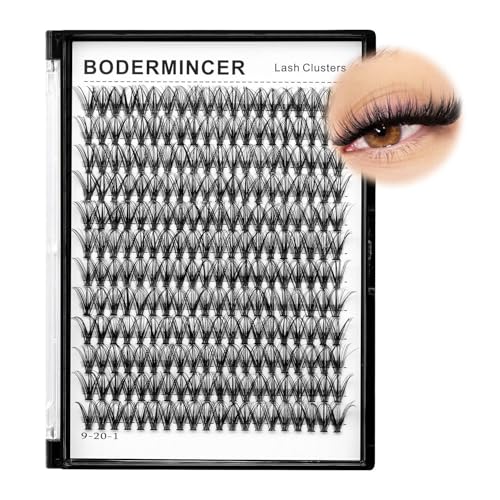 Bodermincer 20D D-Curl Lash Clusters 240pcs - 14mm Fluffy Eyelash Extensions