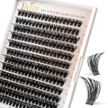 BEFER D Curl Eyelash Clusters, 216 Pcs, 10-16mm Reusable