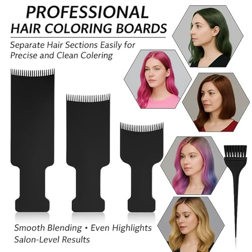 Hair Highlighting Kit with 3 Balayage Boards & Dye Brush