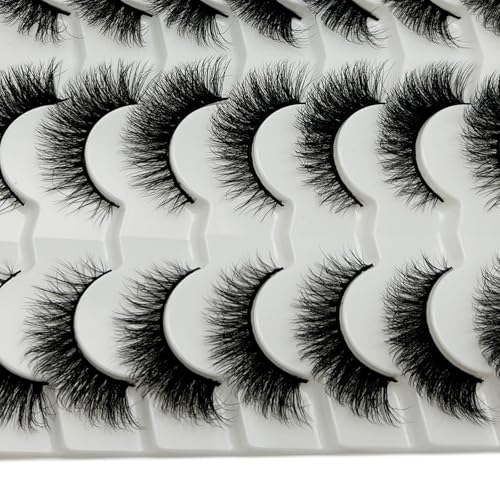 Cat Eye Lashes 14 Pairs Faux Mink Wispy Strip Lashes