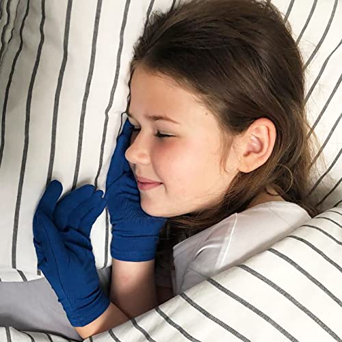 Bamboo Gloves for Eczema, Kids Age 4-6, Dry Hands, Moisturizing Gloves for Children Overnight, 3 Pairs