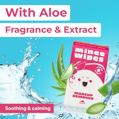 MOONIES Compact Travel Makeup Remover Wipes 99% Water & Aloe