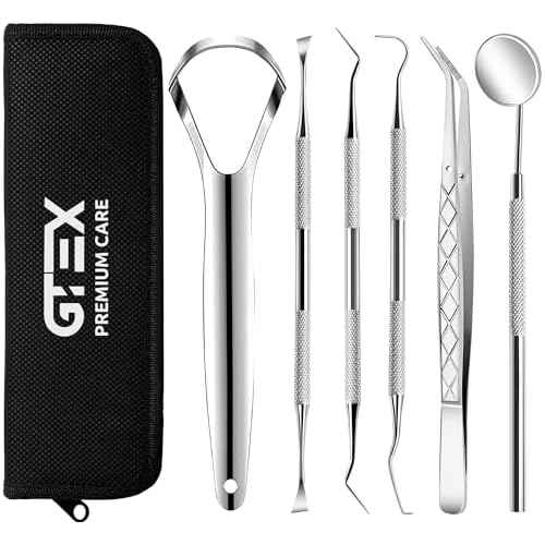 GTEX Dental Tools, Dental Pick, Plaque Remover for Teeth, Teeth Cleaning Tools, Plaque Tartar Remover for Teeth, Dental Picks for Teeth Cleaning, Teeth Cleaning Kit, Dentist Tools